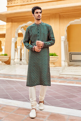 Samar Kurta - Emerald Green, Emerald Green, image 1